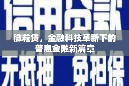 旬阳微粒贷，金融科技革新下的普惠金融新篇章