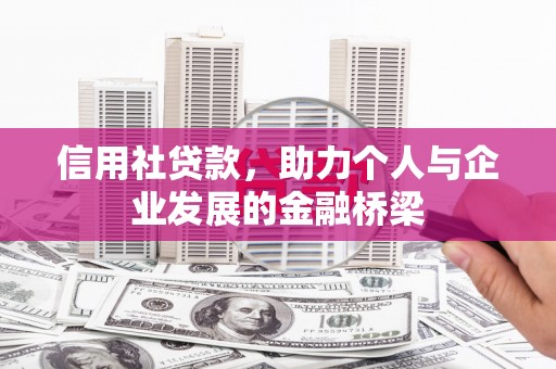 旬阳信用社贷款，助力个人与企业发展的金融桥梁