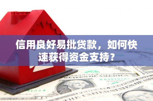 旬阳信用良好易批贷款，如何快速获得资金支持？