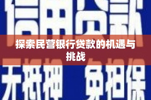 旬阳探索民营银行贷款的机遇与挑战