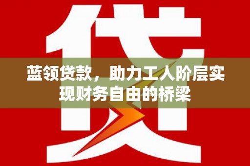 旬阳蓝领贷款，助力工人阶层实现财务自由的桥梁