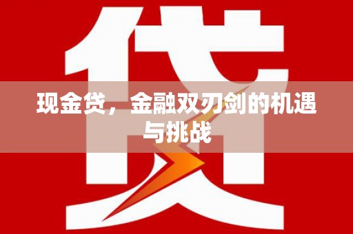 旬阳现金贷，金融双刃剑的机遇与挑战