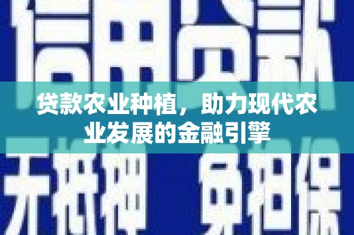 旬阳贷款农业种植，助力现代农业发展的金融引擎