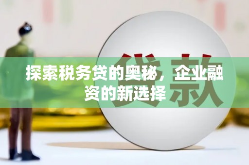 旬阳探索税务贷的奥秘，企业融资的新选择