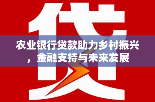 旬阳农业银行贷款助力乡村振兴，金融支持与未来发展
