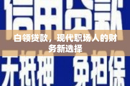 旬阳白领贷款，现代职场人的财务新选择