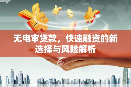 旬阳无电审贷款，快速融资的新选择与风险解析