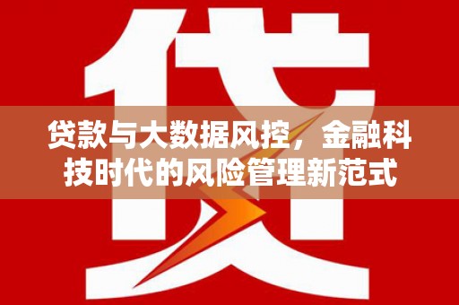 旬阳贷款与大数据风控，金融科技时代的风险管理新范式