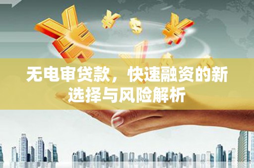 旬阳无电审贷款，快速融资的新选择与风险解析