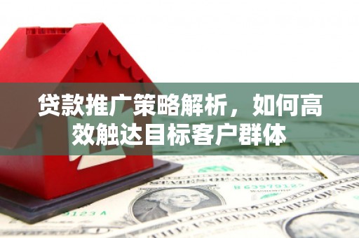 旬阳贷款推广策略解析，如何高效触达目标客户群体