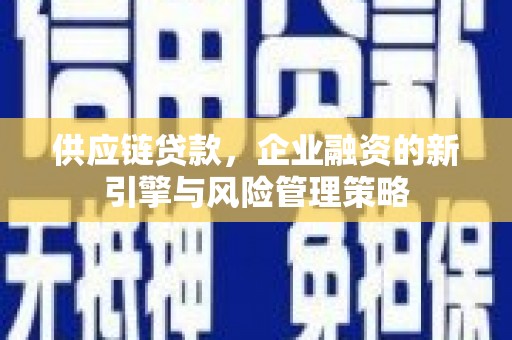 旬阳供应链贷款，企业融资的新引擎与风险管理策略